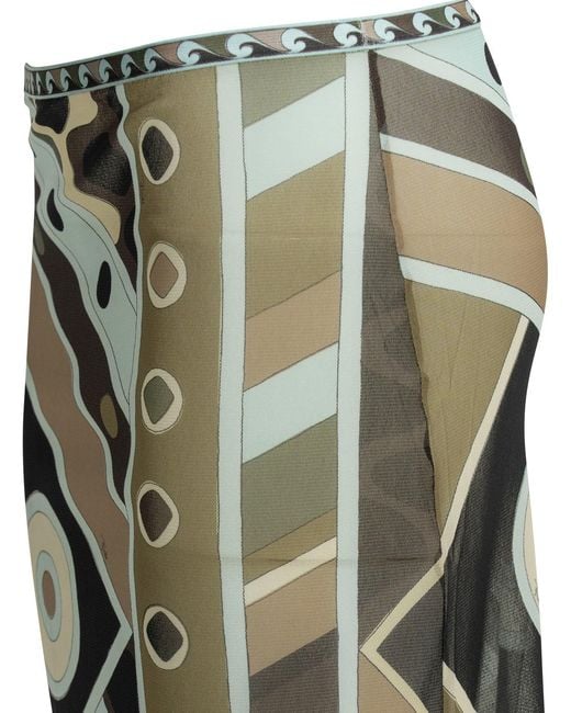 Emilio Pucci Green "Vivara" Long Skirt