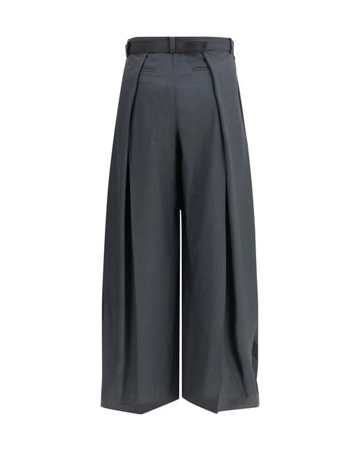 Sacai Gray Oversized Pants
