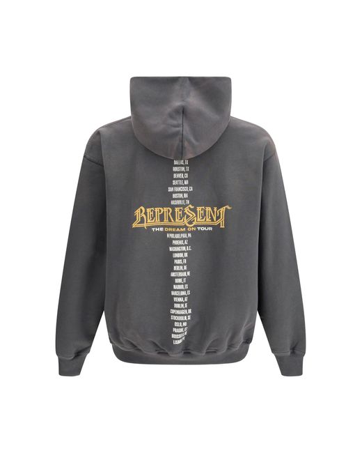 Represent Gray Hoodie Golden Tour for men