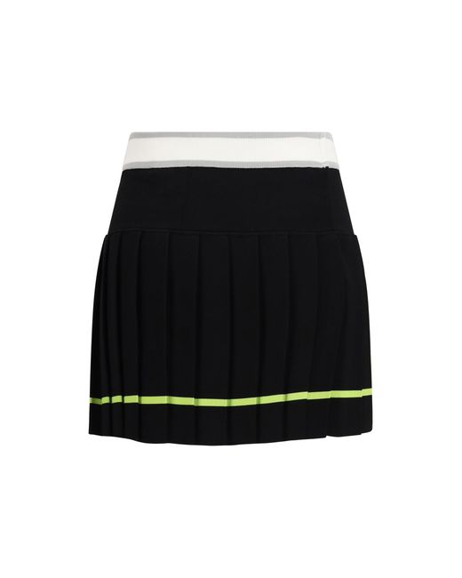 Casablanca Black Striped Pleated Skirt