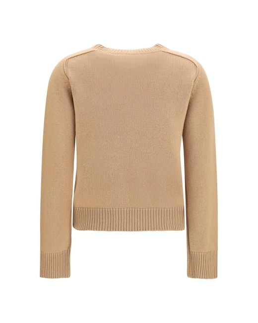 Burberry Natural Sweater Wool And Cashmere
