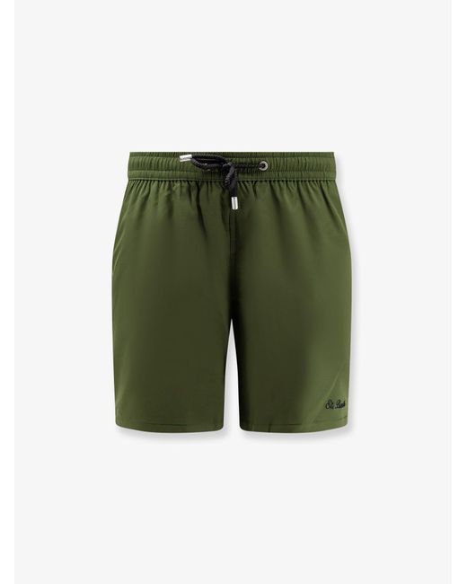 Mc2 Saint Barth Green Comfort Recycled Nylon Swim Trunks for men