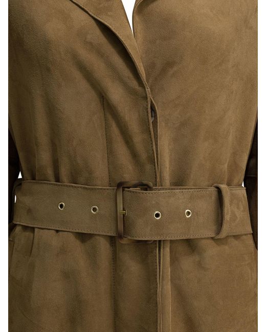 Golden Goose Deluxe Brand Green Peggy Jackets And Coats Brown