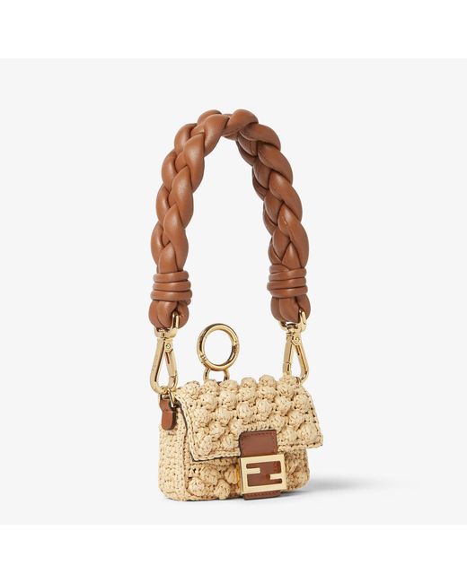 Fendi Metallic "Baguette Charm" Mini Handbag
