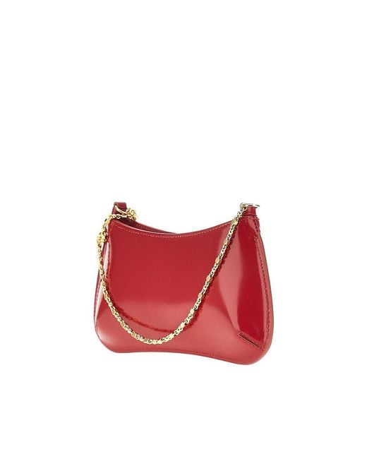 Jacquemus Red Small 'Bisou Chaine' Leather Bag