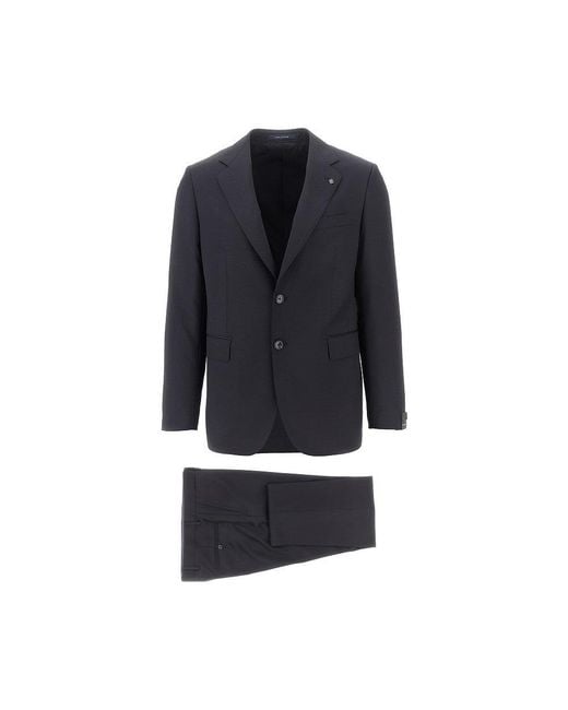 Tagliatore Blue Virgin Wool Two-Pieces Tailored Suit for men