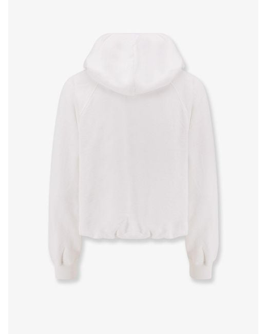 Polo Ralph Lauren White Hooded Cotton Sweatshirt