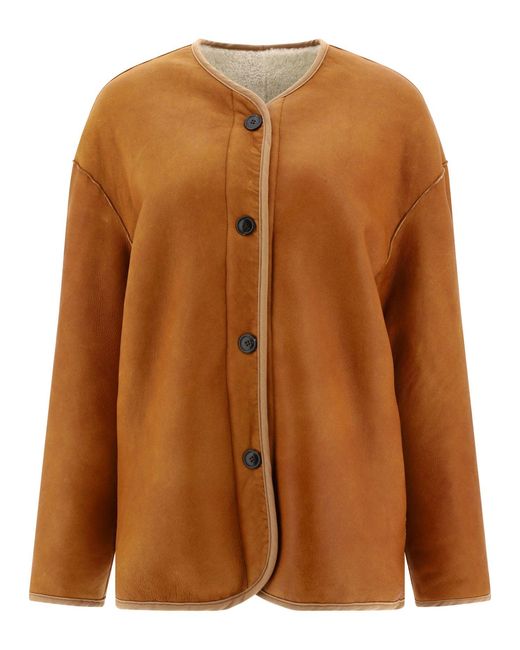 Giovi Natural Reversible Shearling Jacket Jackets