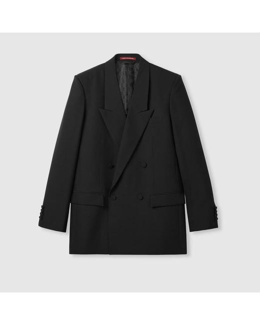 Gucci Black Double-Breasted Jacket for men