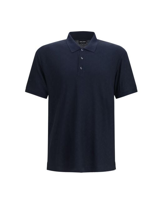 Men's Blue Viscose And Polyester Polo Shirt