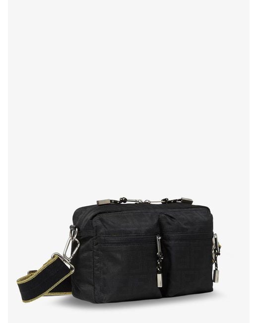 Fendi Black Camera Case Superlight Ff Zucca Fabric for men