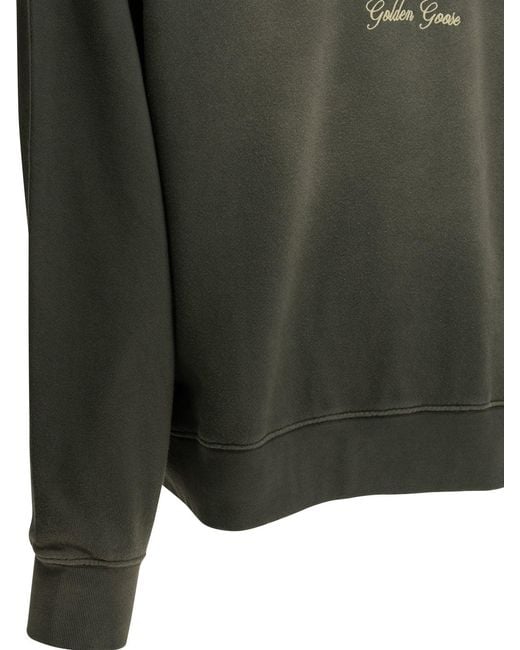 Golden Goose Deluxe Brand Gray Star Crewneck Cotton Sweatshirt