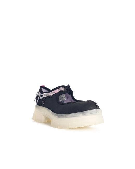 Ugg Blue 'Areum Mary Jane' Leather Sneakers
