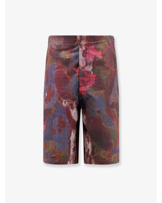 Oamc Peacemaker Red Bermuda Shorts Vapor Cotton for men