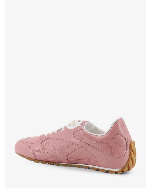 Bottega Veneta Pink Orbit Flash Leather Sneakers