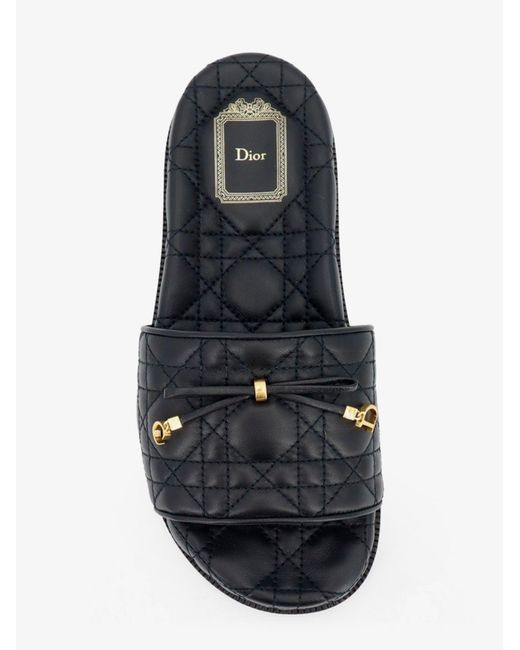 Dior Multicolor Dior Cannage Quilted Leather Sandals