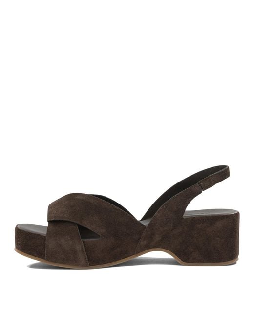 Roberto Del Carlo Brown Calf Leather Rubber Sandals