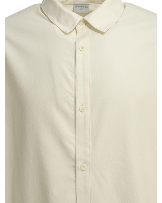 Houdini Sportswear White Simbio Base Shirt Recycled Polyester Casual Shirt for men