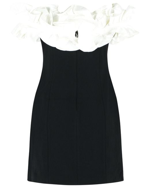 ROTATE BIRGER CHRISTENSEN Black Mini Dress With Ruffles