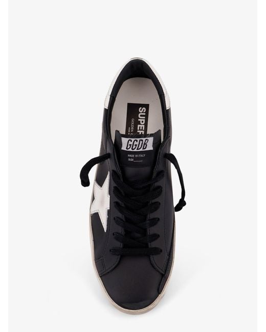 Golden Goose Deluxe Brand Black Deluxe Brand Super Star Leather Sneakers for men