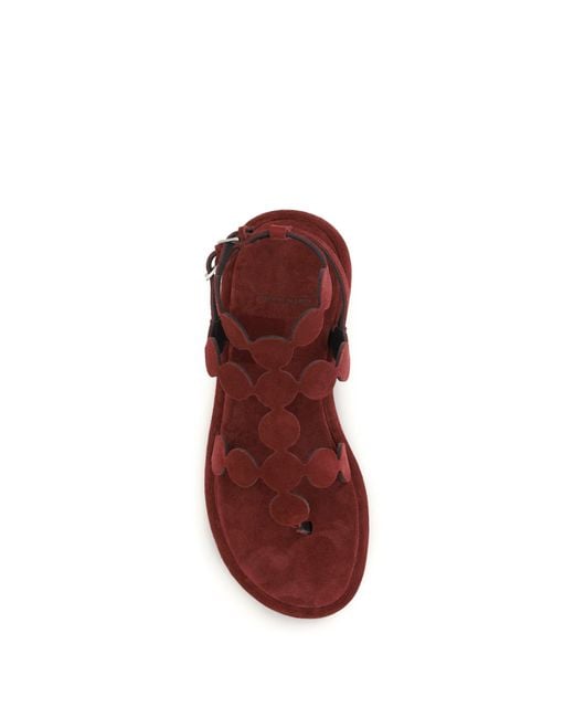 Pierre Hardy Red Suede Sandals