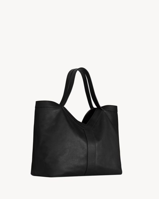 Saint Laurent Black "Y" Tote Bag Large for men