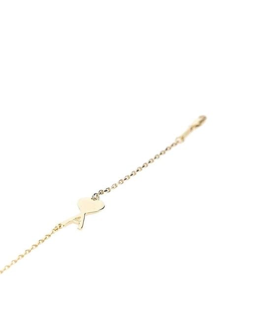 AMI Metallic Brass Hammered De Coeur Bracelet for men