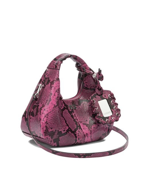 Ganni Purple Recycled Polyester Handbag