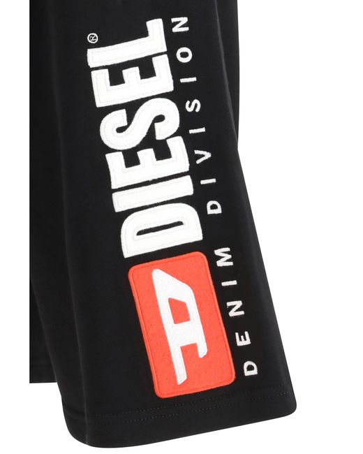 DIESEL White P-Crow-Div Track Shorts for men