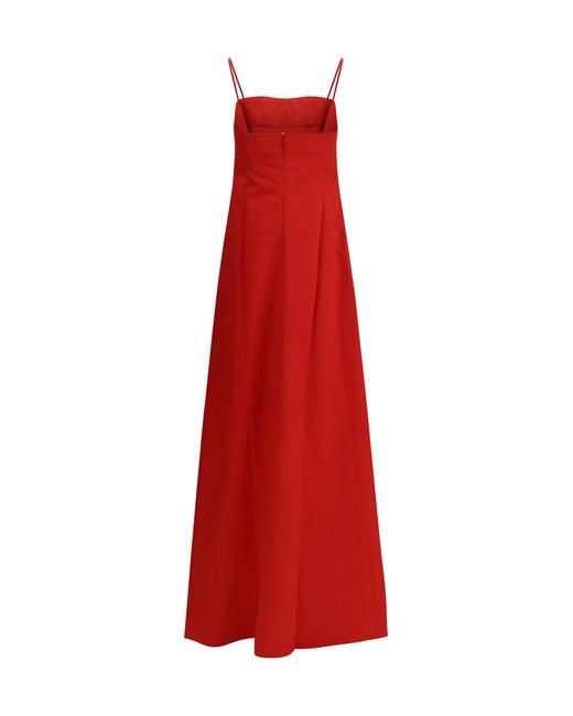 DI STAVNITSER Red Taffeta Dress