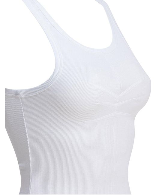 Alaïa White Cotton Tank Top