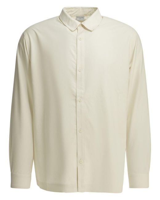 Houdini Sportswear White Simbio Base Shirt Recycled Polyester Casual Shirt for men