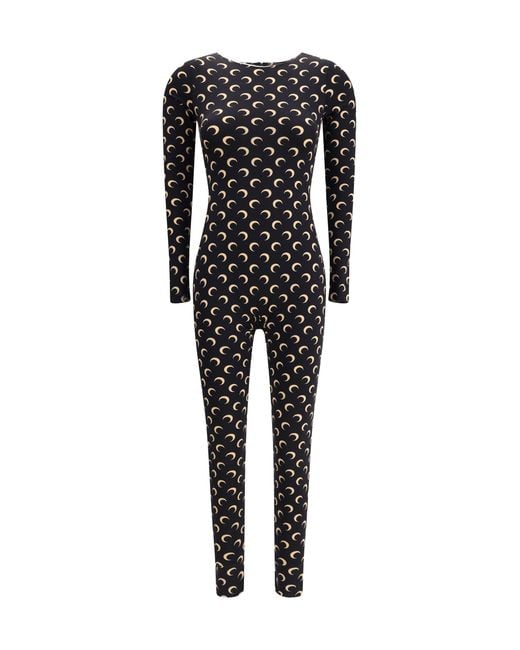 MARINE SERRE Black Jumpsuits