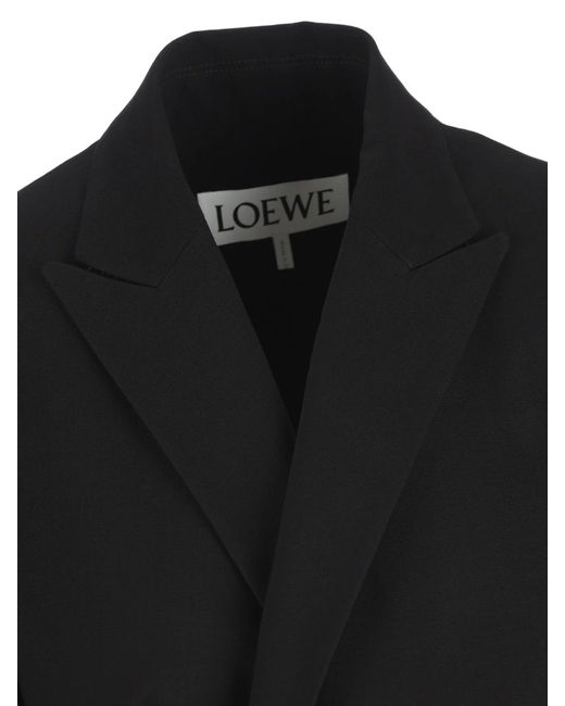 Loewe Black Belted Wool Blazer