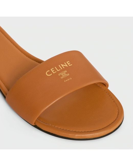 Céline Brown Leather Sandals Mules