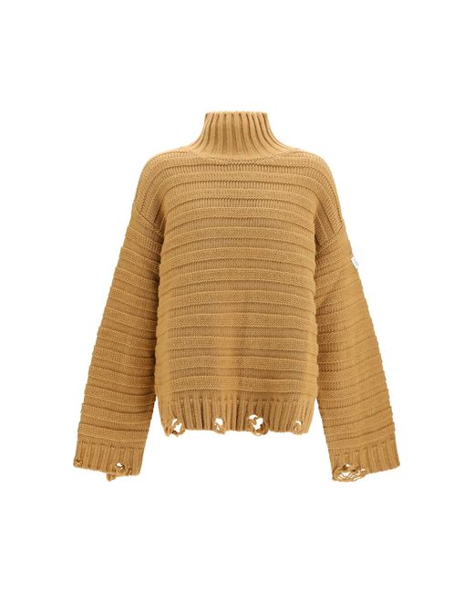 MM6 by Maison Margiela Natural Wool Turtleneck Sweater for men