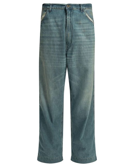 Maison Margiela Blue Wide Leg Jeans