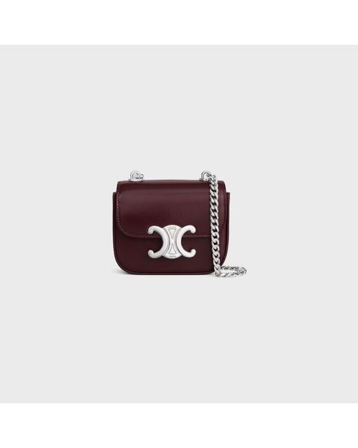 Céline Red "Claude" Mini Crossbody Bag