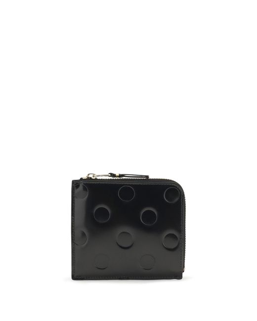 Comme des Garçons Black Comme Des Garçons Embossed Polka-Dot Leather Wallet for men