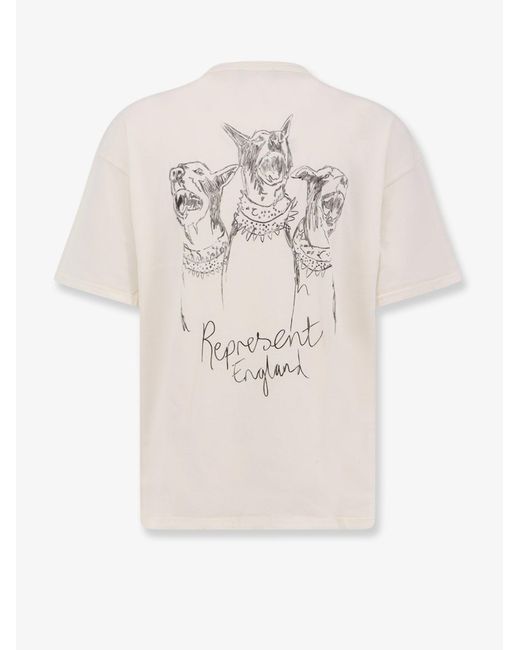 Represent White Cotton T-Shirt for men
