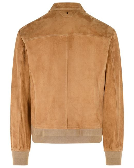 Salvatore Santoro Brown Timberland Suede Jacket for men