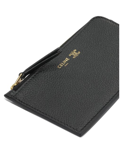 Céline Black Leather Cards Holder