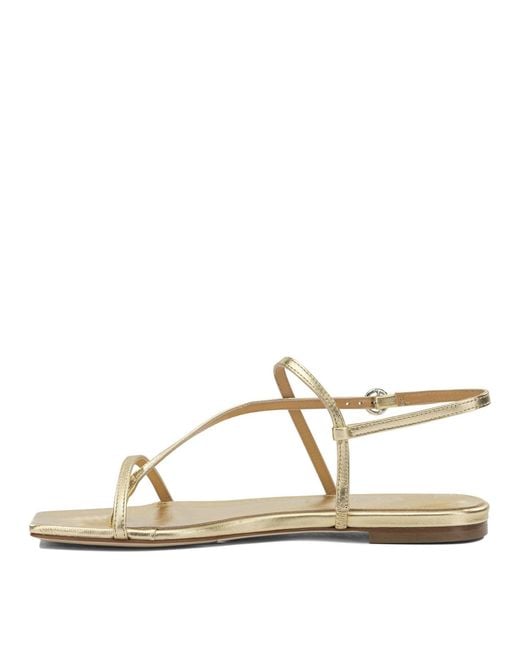 Aeyde Metallic "Ella" Flat Sandals