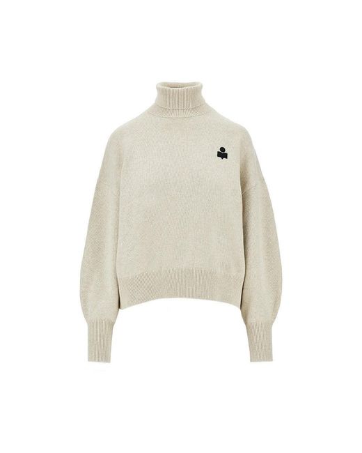 Isabel Marant Natural 'Nasha' Turtleneck Sweater