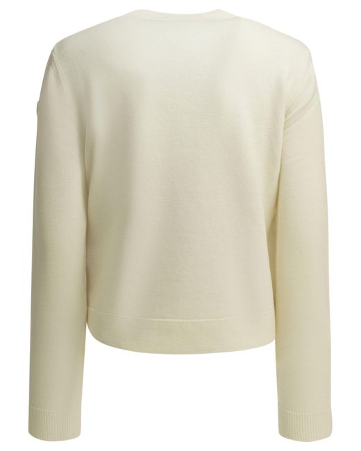 Moncler Natural Padded Wool Cardigan