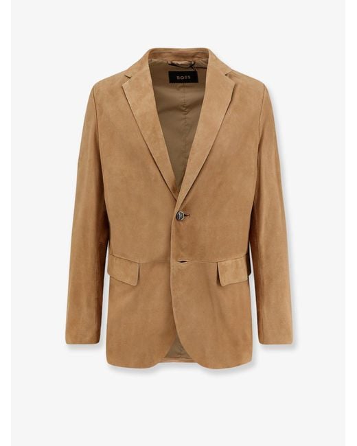 Boss Natural Mazer Suede Blazer for men