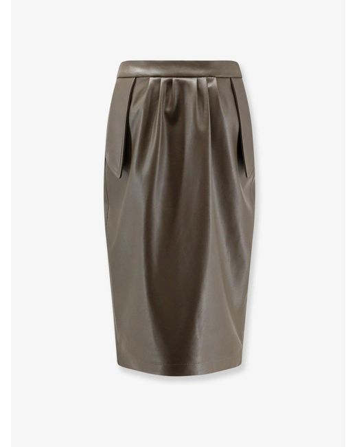 Stella McCartney Brown Alter Mat Midi Skirt