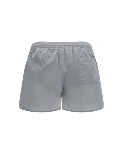 Jacquemus Gray Puntini Swim Shorts for men