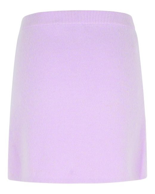 Self-Portrait Purple Knit Miniskirt
