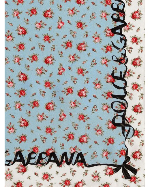 Dolce & Gabbana Blue Silk Foulard